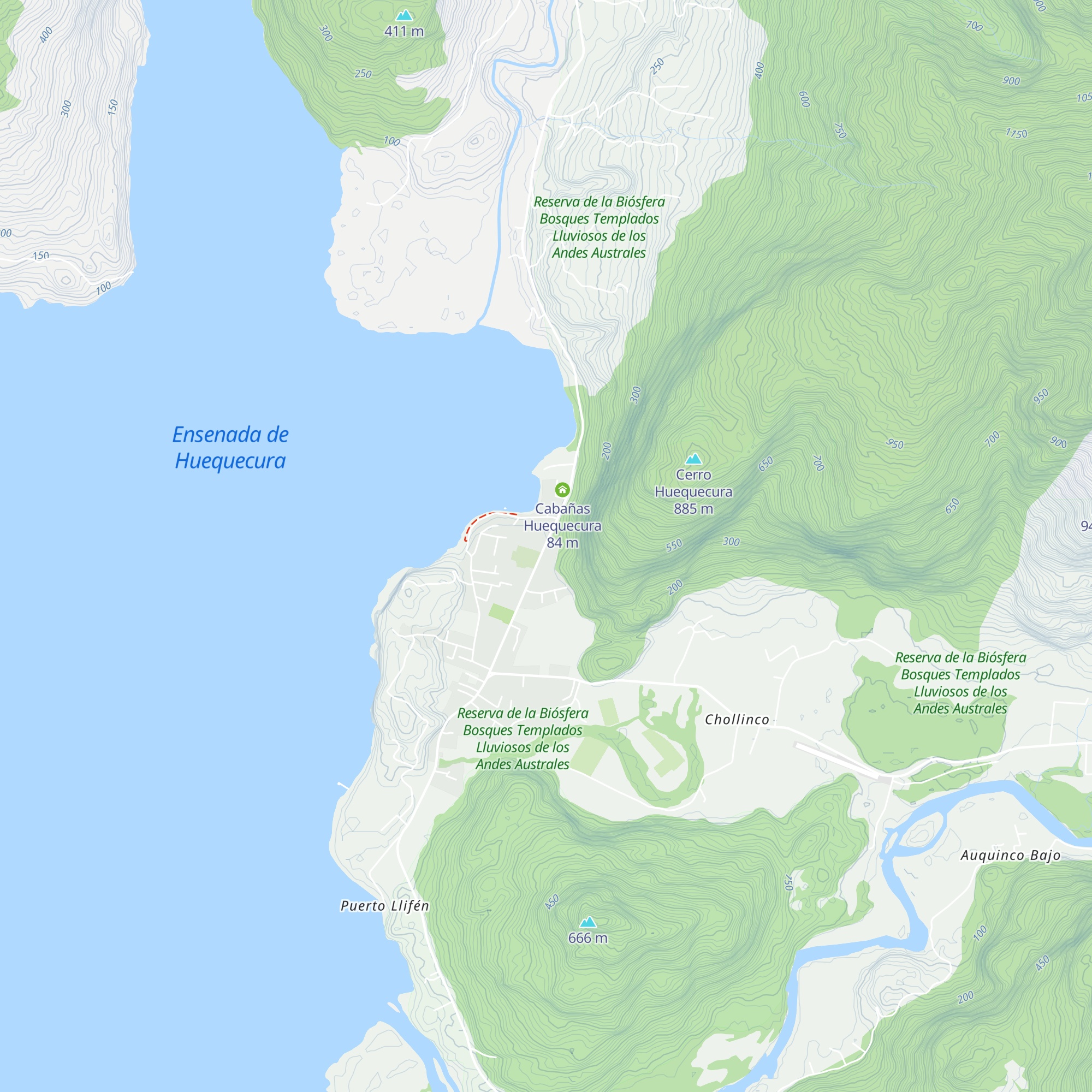 Cabañas El Refugio map