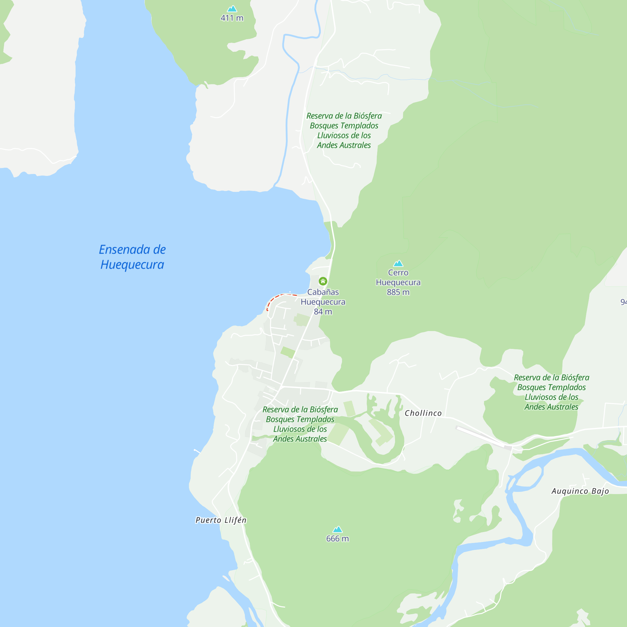 Cabañas El Refugio map