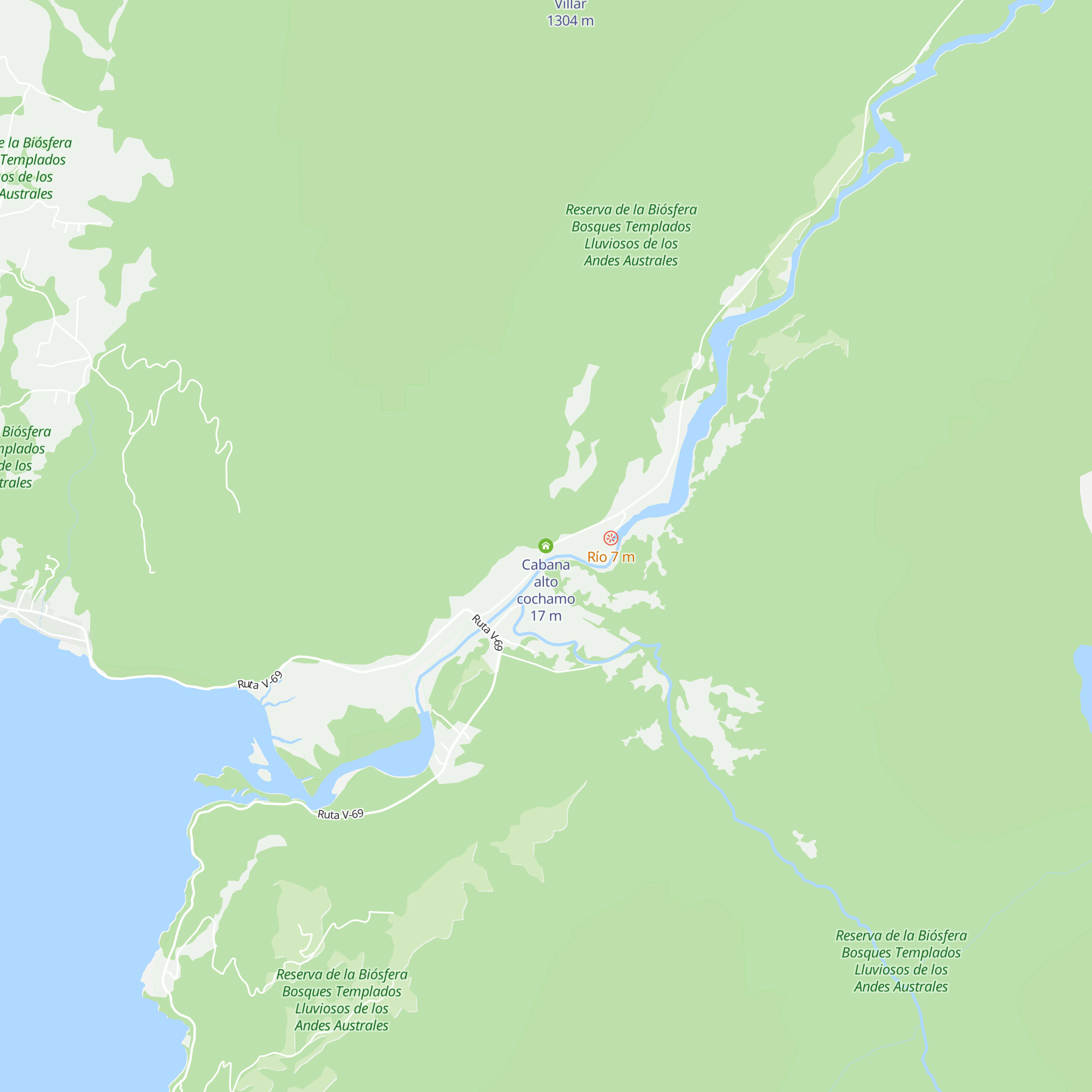 Cabana alto cochamo map