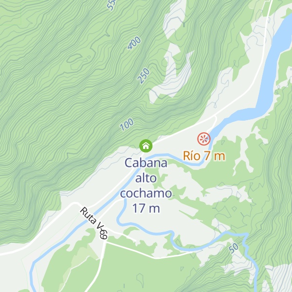 Map of Cabana alto cochamo
