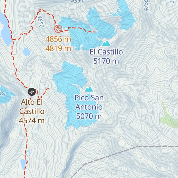 Map of Pico San Antonio