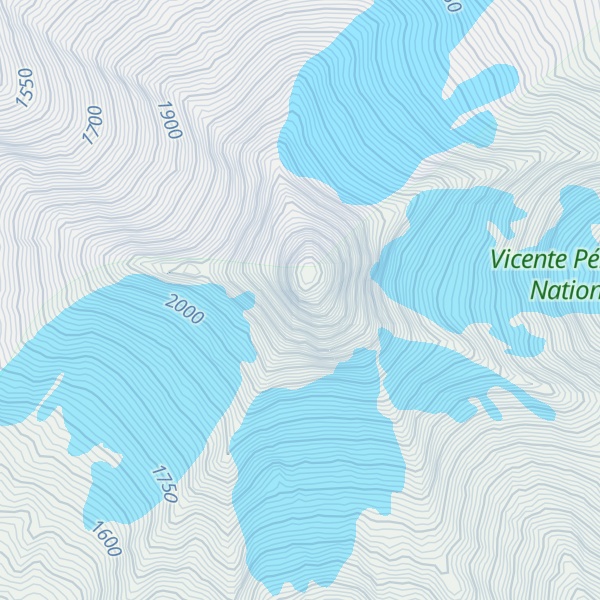 Map of Volcán Puntiagudo