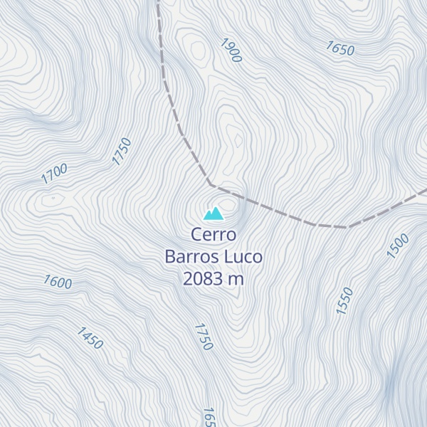 Map of Cerro Barros Luco