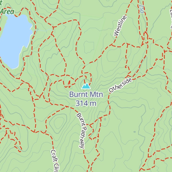 Map of Burnt Mtn