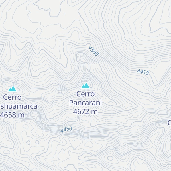 Map of Cerro Pancarani