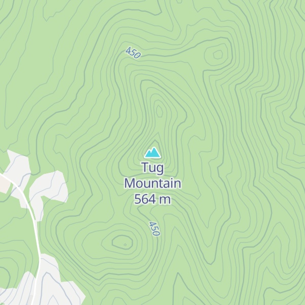 Map of Tug Mountain