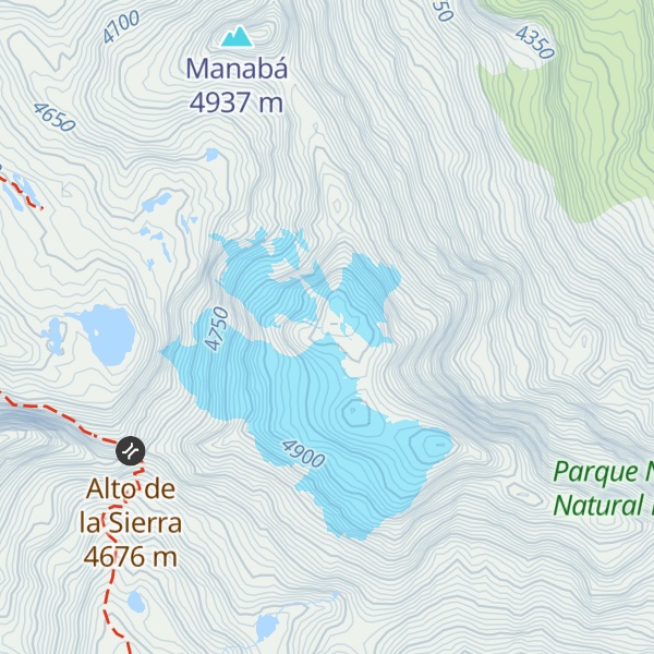 Map of Pico Aguja