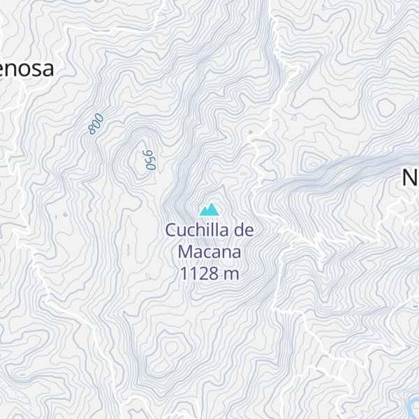 Map of Cuchilla de Macana