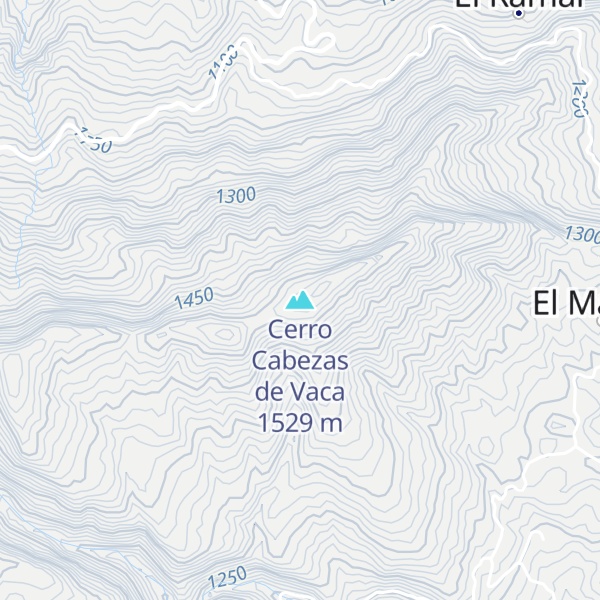Map of Cerro Cabezas de Vaca