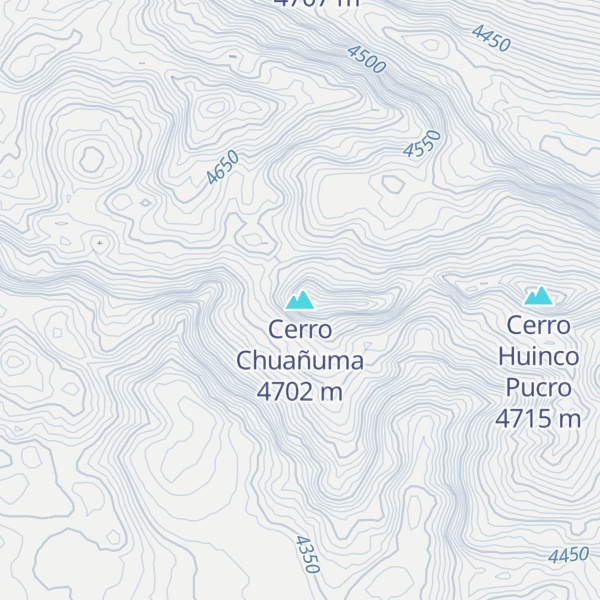 Map of Cerro Chuañuma