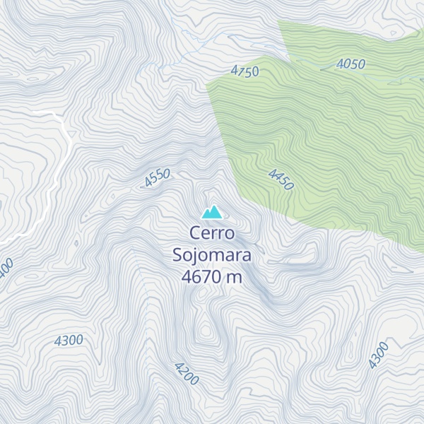 Map of Cerro Sojomara