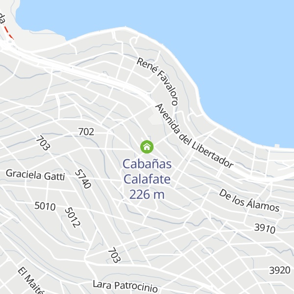 Map of Cabañas Calafate