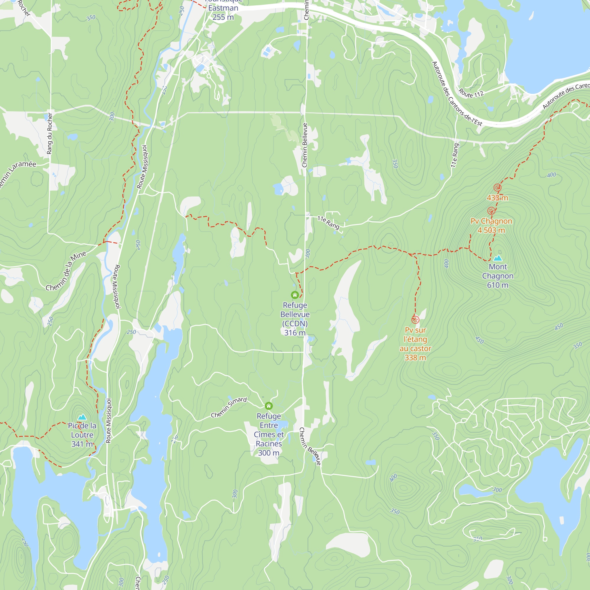 Refuge Bellevue (CCDN) map