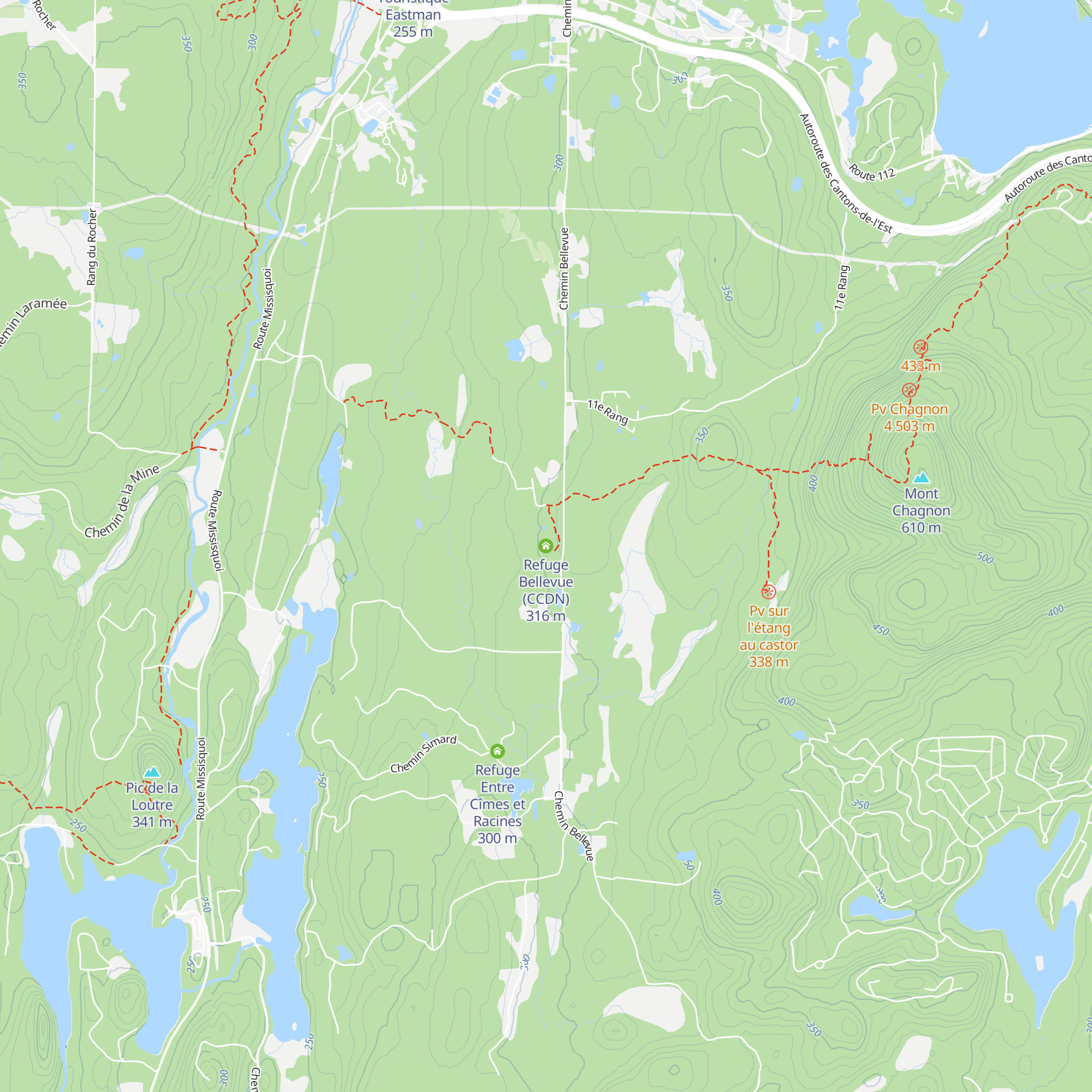 Refuge Bellevue (CCDN) map
