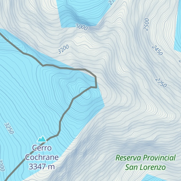Map of Monte San Lorenzo o Cochrane