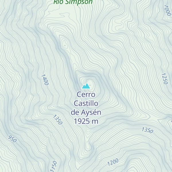 Map of Cerro Castillo de Aysén