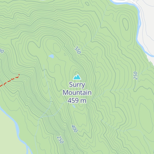 Map of Surry Mountain