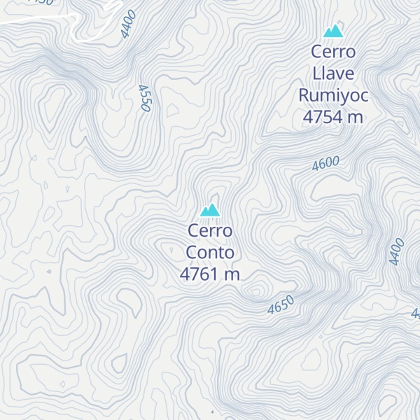 Map of Cerro Conto