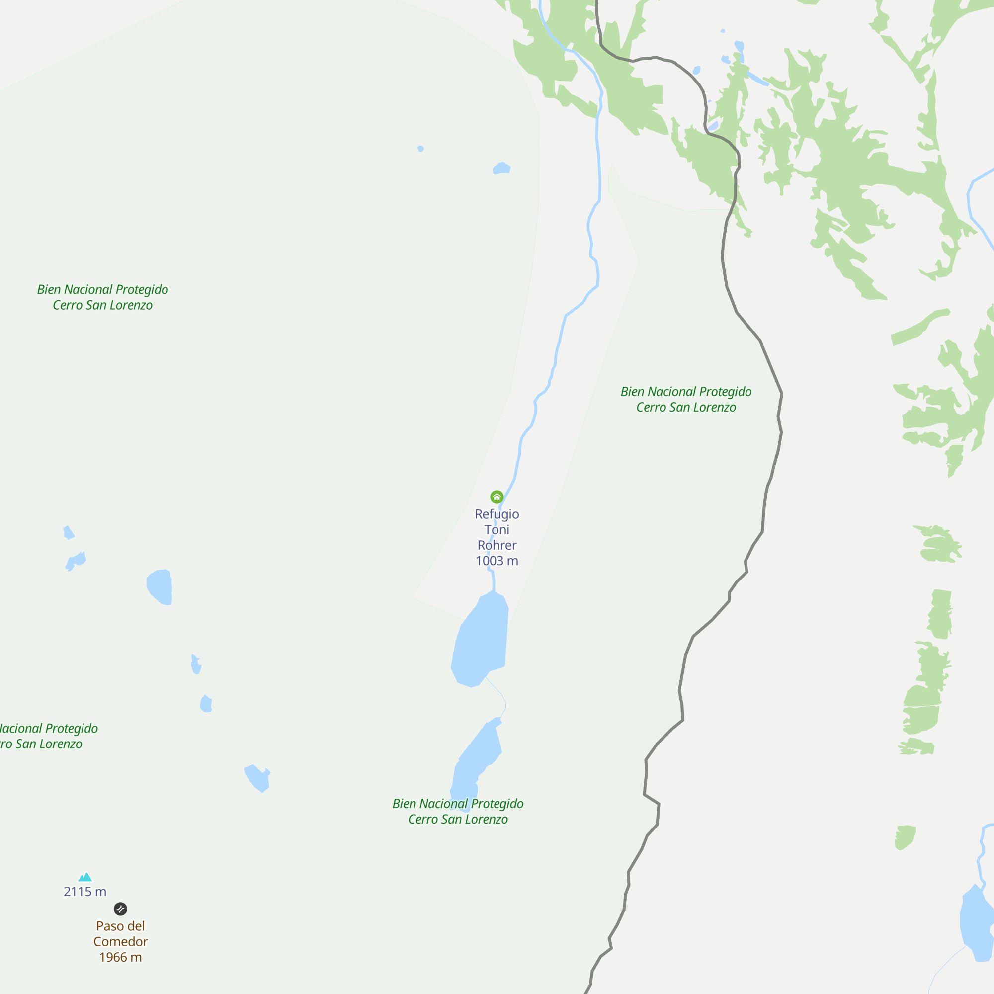 Refugio Toni Rohrer map