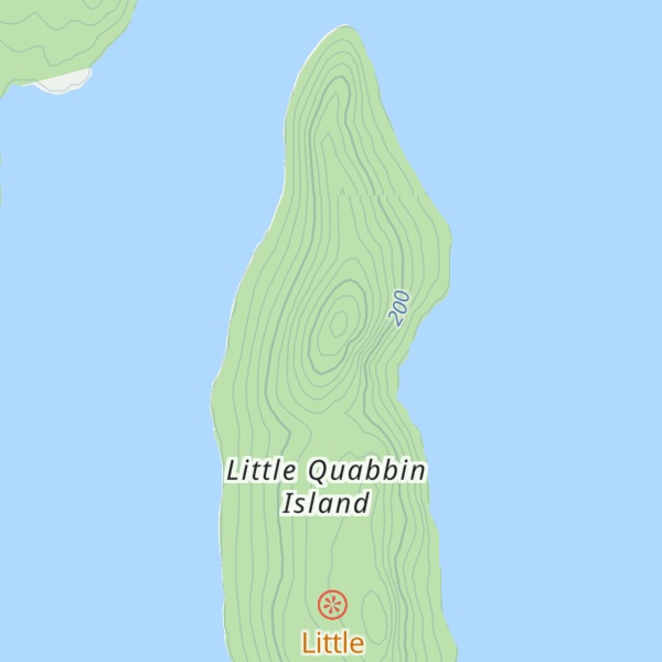 Map of Little Quabbin