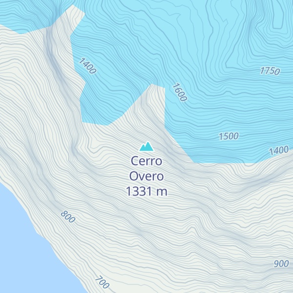 Map of Cerro Overo
