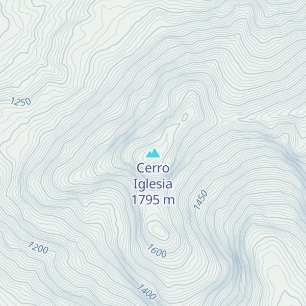 Map of Cerro Iglesia