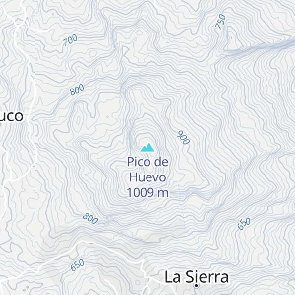Map of Pico de Huevo