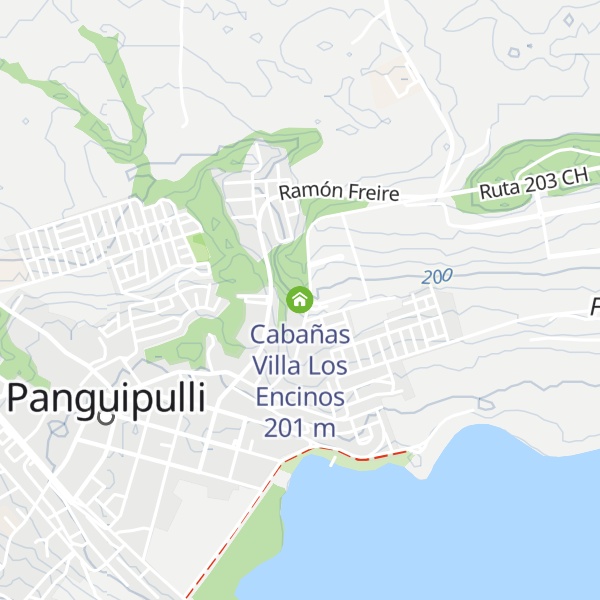 Map of Cabañas Villa Los Encinos