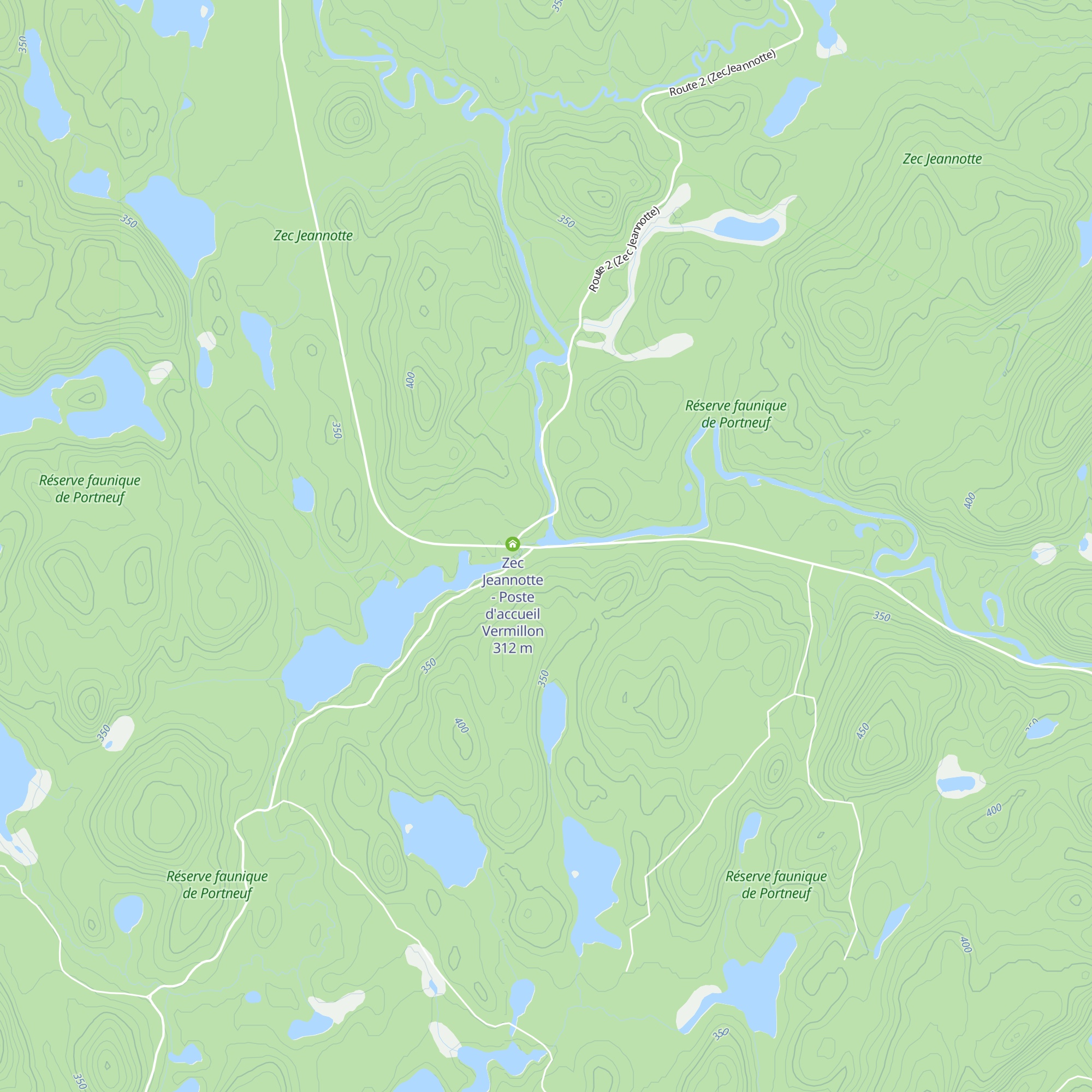 Refuge Jeannotte map