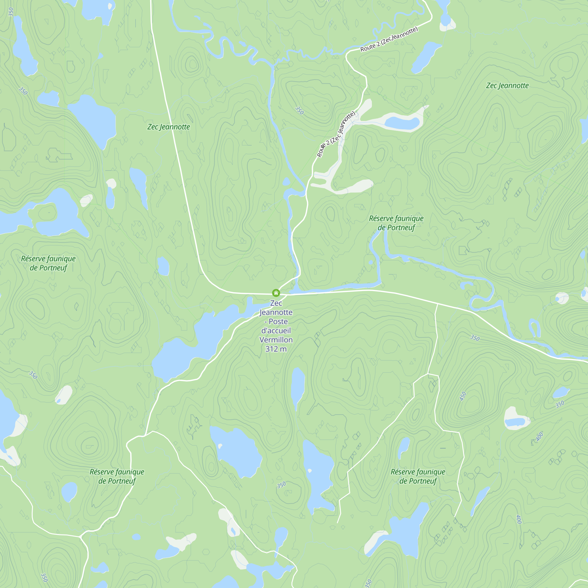 Refuge Jeannotte map