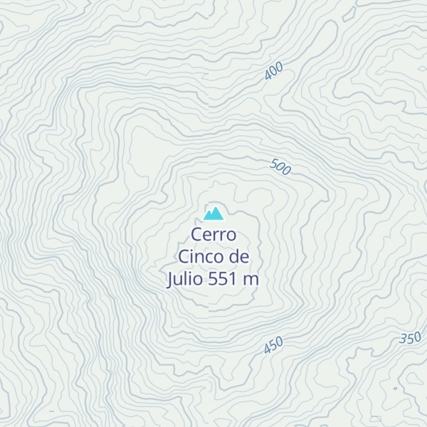 Map of Cerro Cinco de Julio