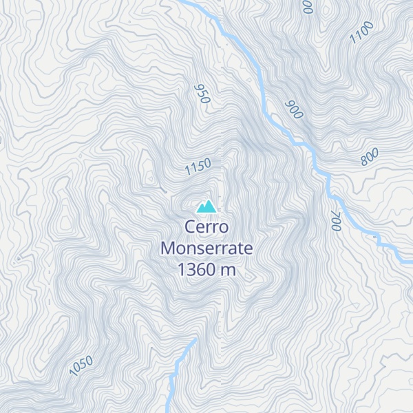 Map of Cerro Monserrate