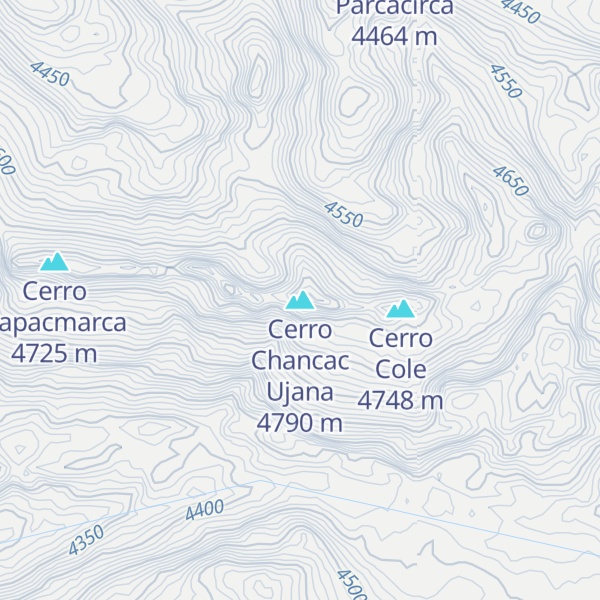 Map of Cerro Chancac Ujana