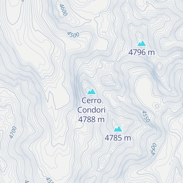 Map of Cerro Condori