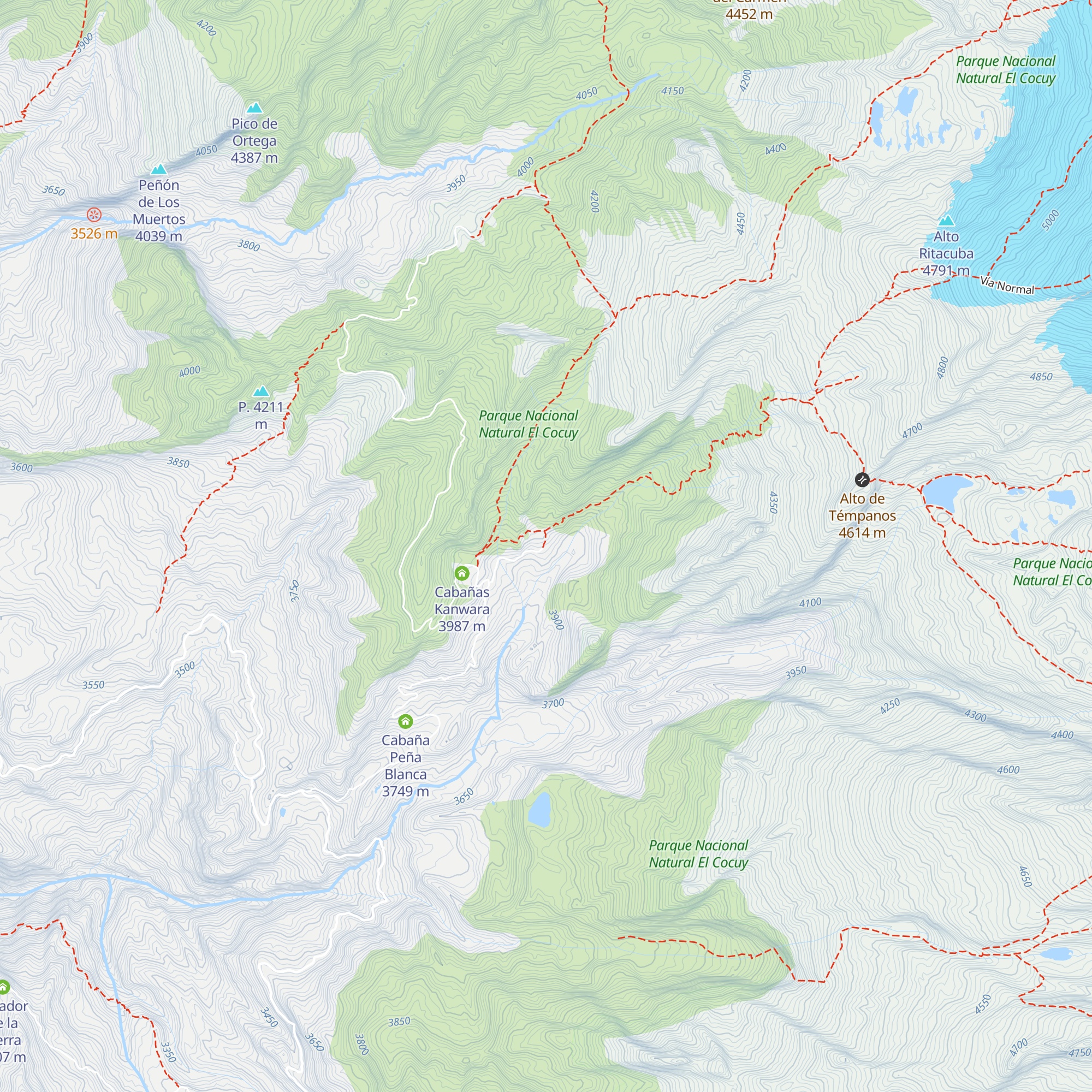 Cabañas el Nevado map