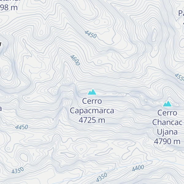 Map of Cerro Capacmarca