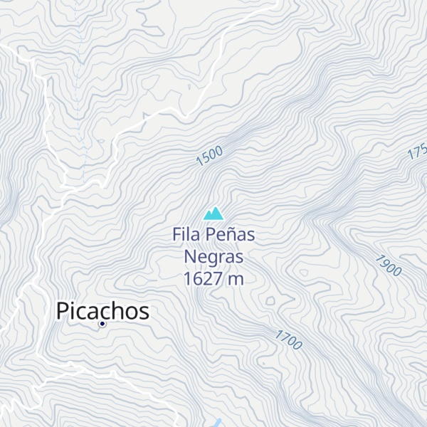 Map of Fila Peñas Negras