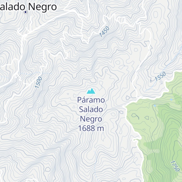 Map of Páramo Salado Negro