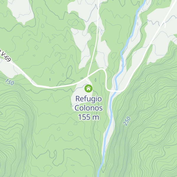 Map of Refugio Colonos