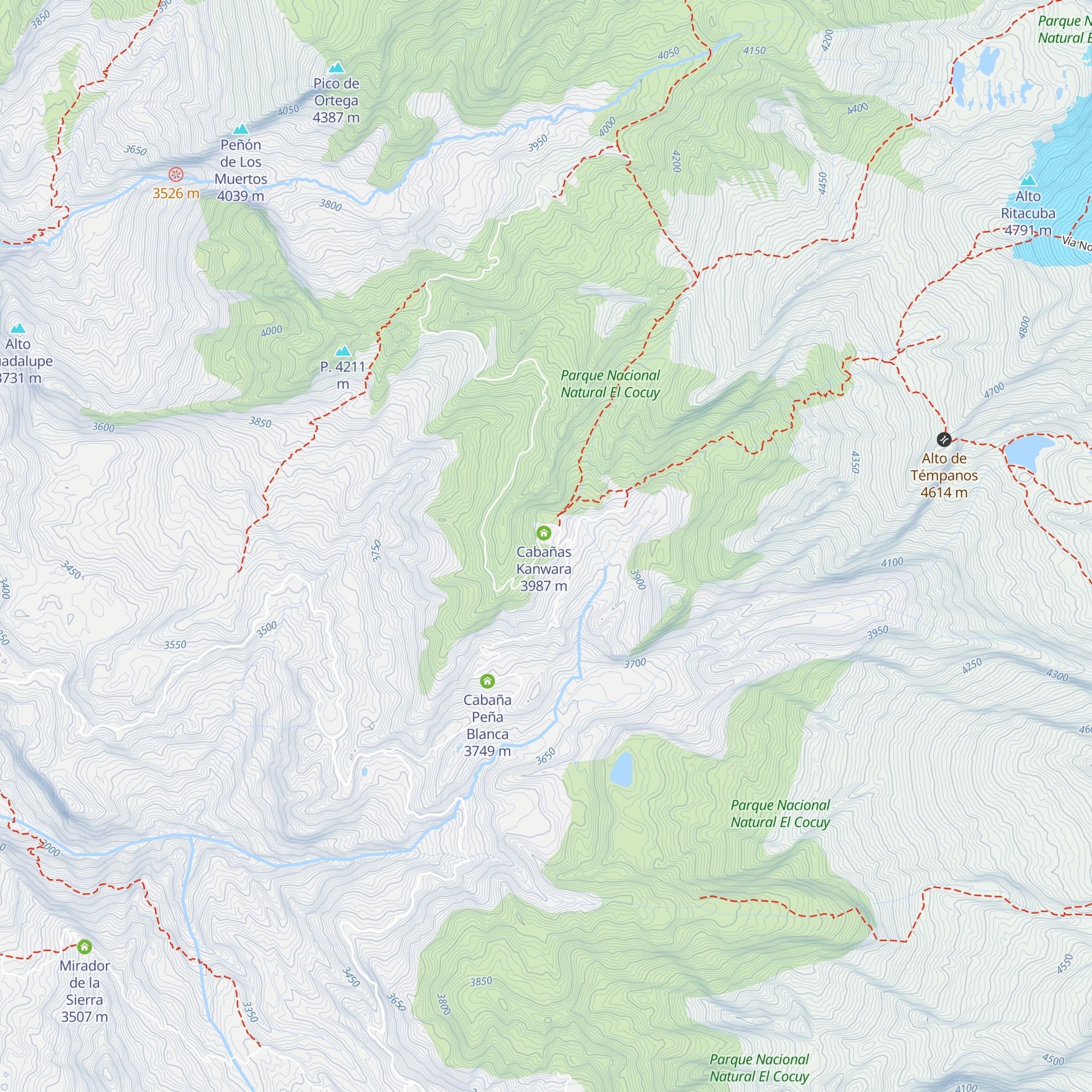 Cabañas Kanwara map