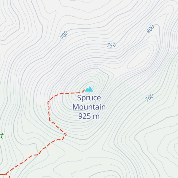 Map of Spruce Mountain