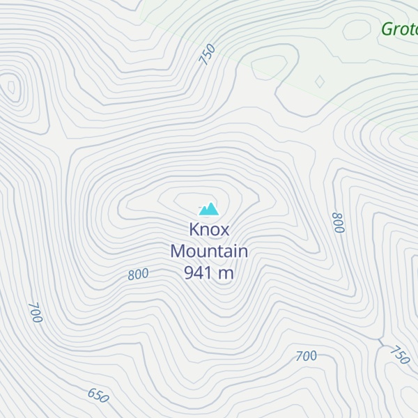 Map of Knox Mountain