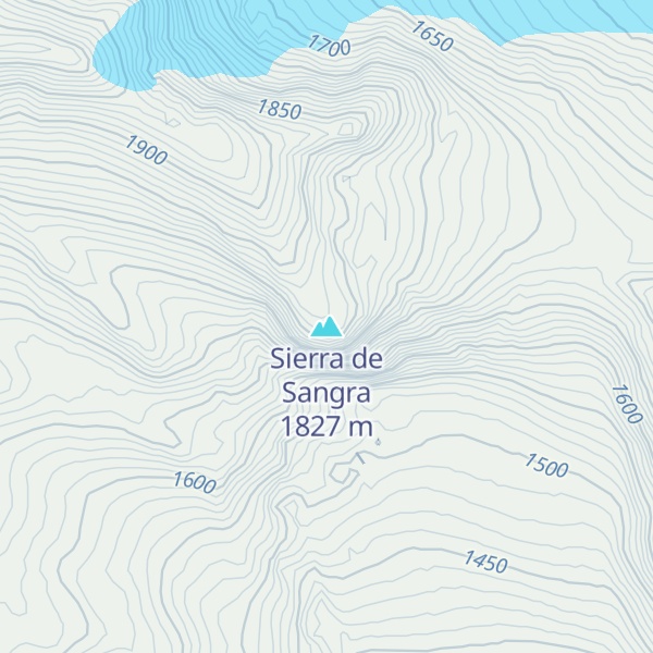 Map of Sierra de Sangra