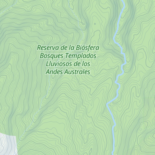 Map of Refugio Base Volcán Yates