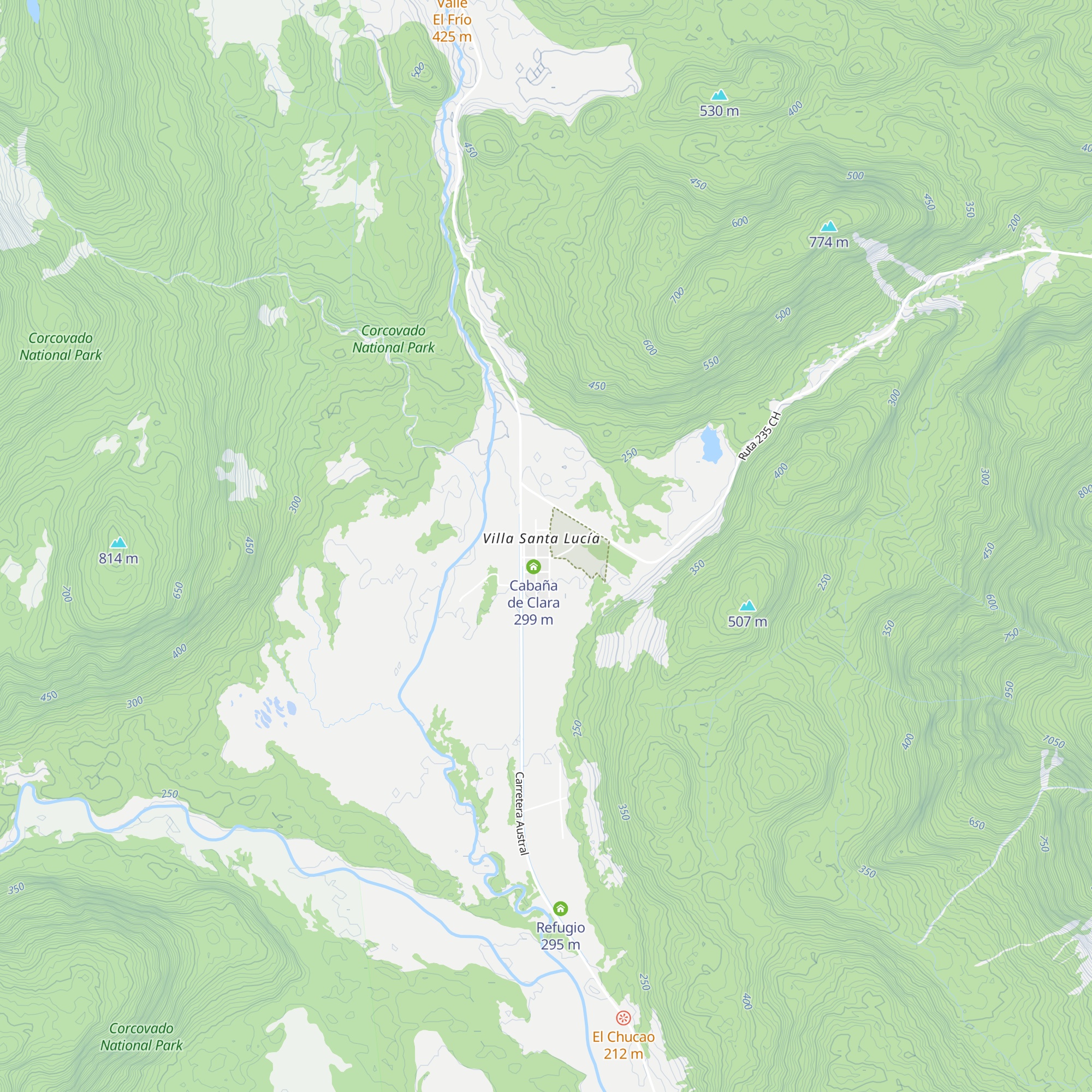 Cabañas Illampu map