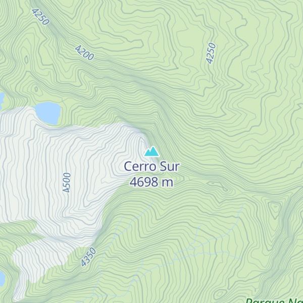 Map of Cerro Sur