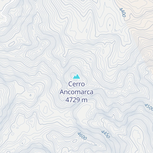 Map of Cerro Ancomarca