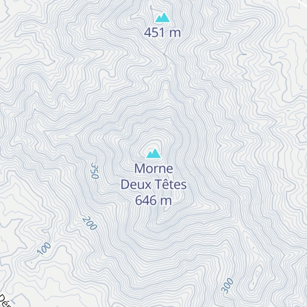 Map of Morne Deux Têtes