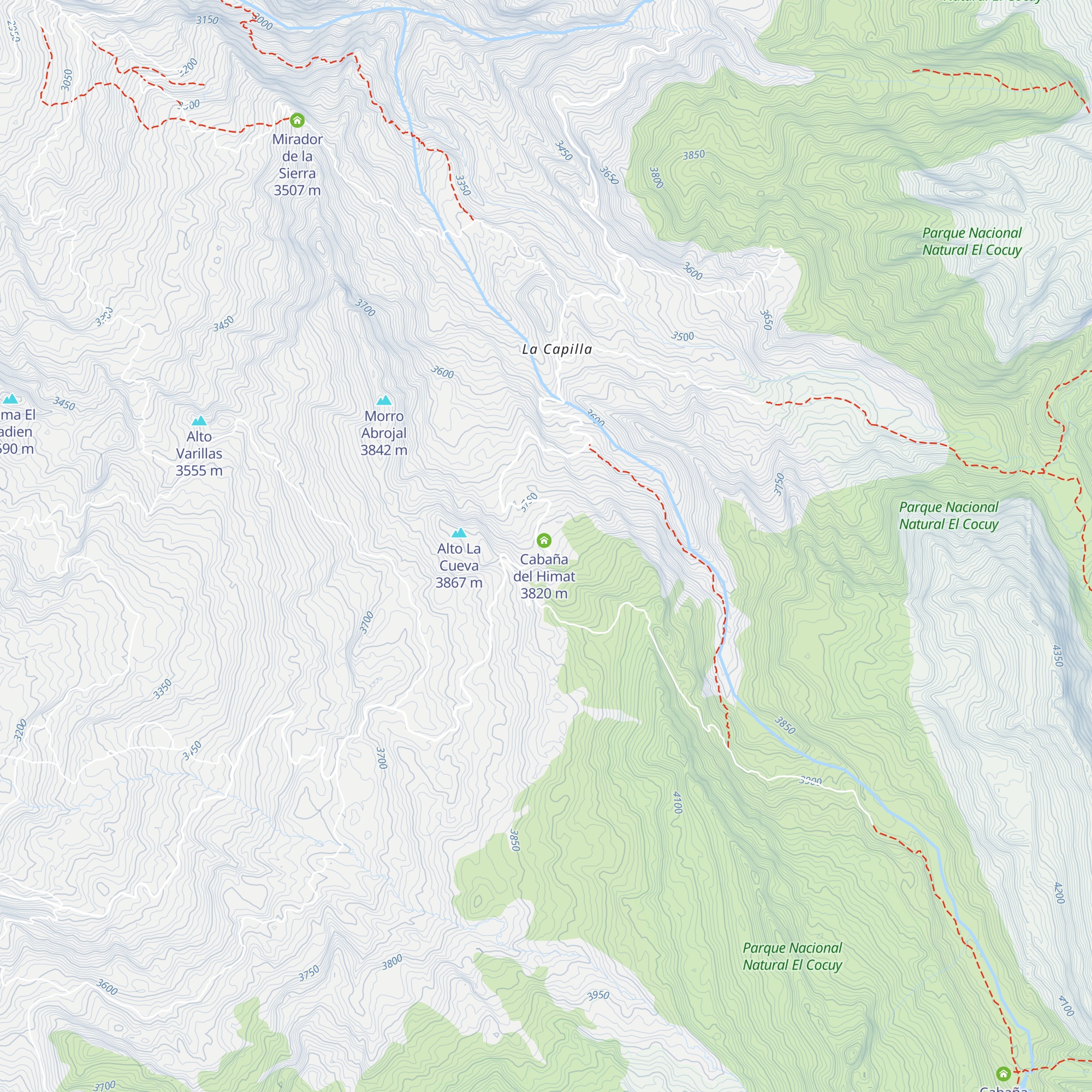 Cabañas Guaicani map