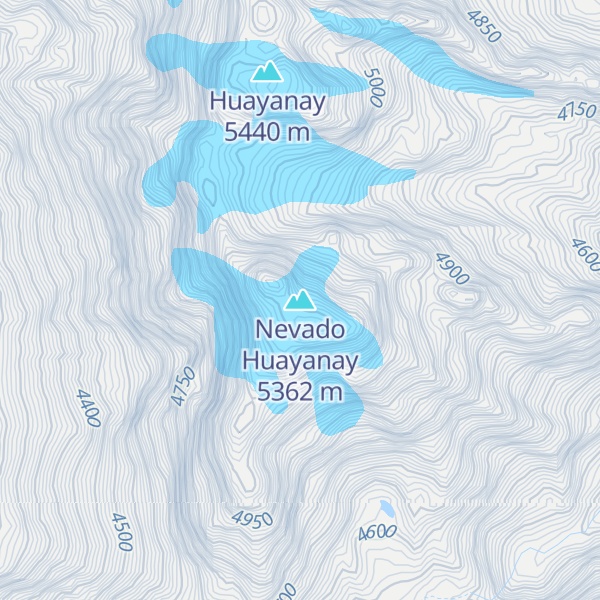 Map of Nevado Huayanay